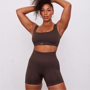 SET Active Sculptflex Espresso Brown Activewear Set